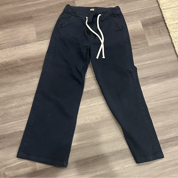 PAIGE Christy Pant-  Dark Blue Wide Leg Jeans with Drawstring - Picture 2 of 5